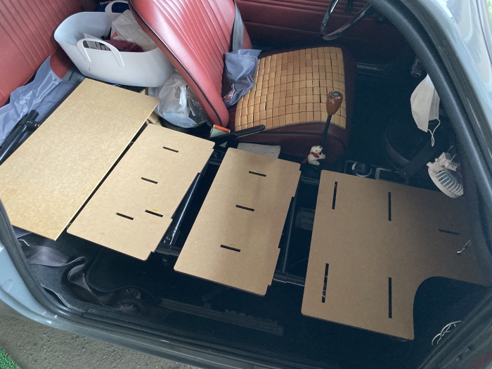 FIAT500用のベッドを作った