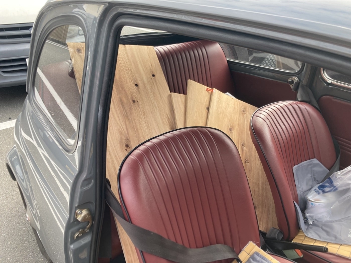 FIAT500用のベッドを作った